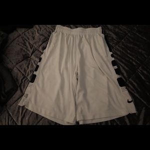 White Nike Elite Shorts